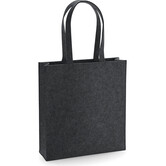 Vilten tote bag donkergrijs