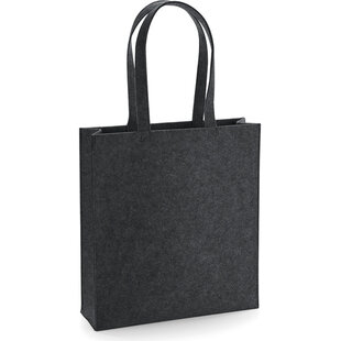 Vilten tote bag donkergrijs