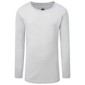 Meisjes longsleeve shirt | lichtgrijs gemeleerd | 167G