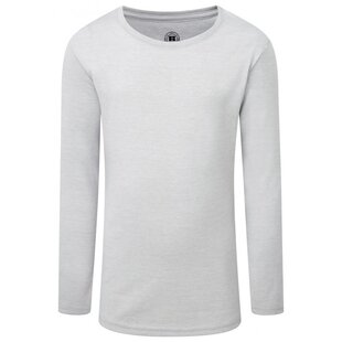 Meisjes longsleeve shirt | lichtgrijs gemeleerd | 167G