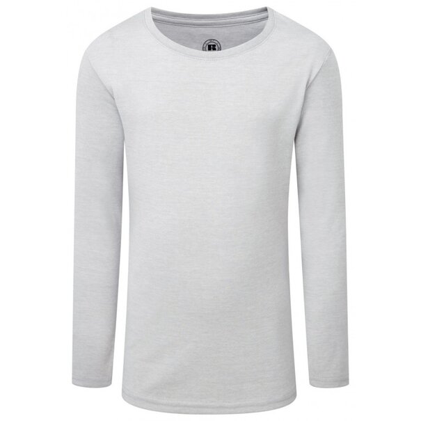 Russel Meisjes longsleeve shirt | lichtgrijs gemeleerd | 167G