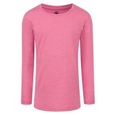 Meisjes longsleeve shirt | Roze gemeleerd | 167G
