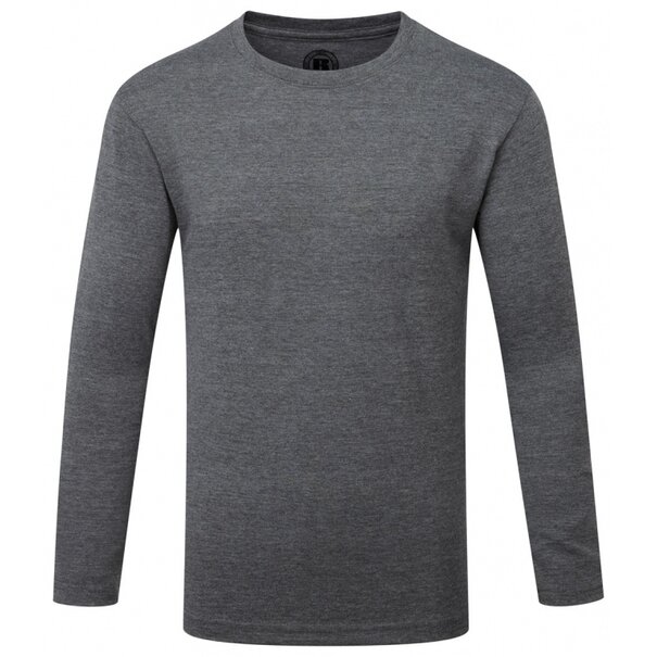 Russel Jongens longsleeve shirt | Grijs gemeleerd | 167B