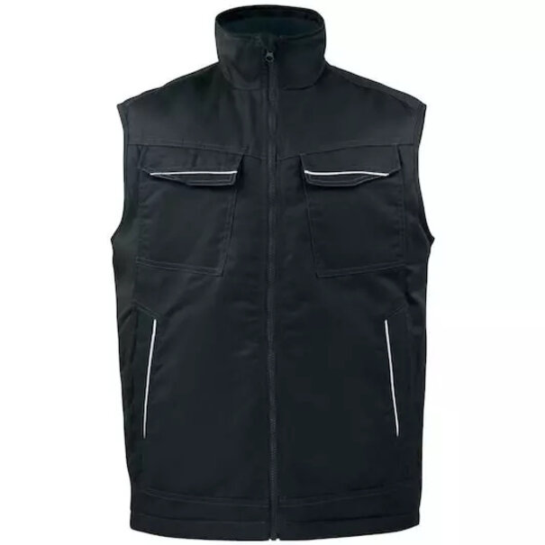 ProJob Gevoerde Bodywarmer | Zwart | ProJob 5704 | Maat M