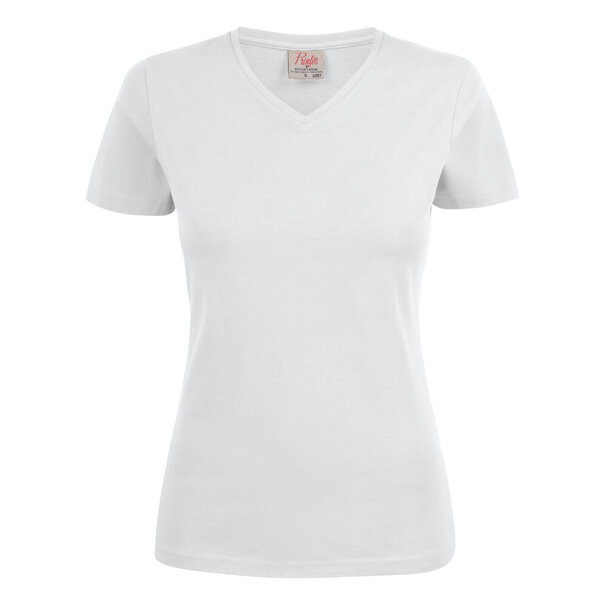 Printer Heavy V-neck Lady Shirt | Printer 2264025 | Wit | Maat L