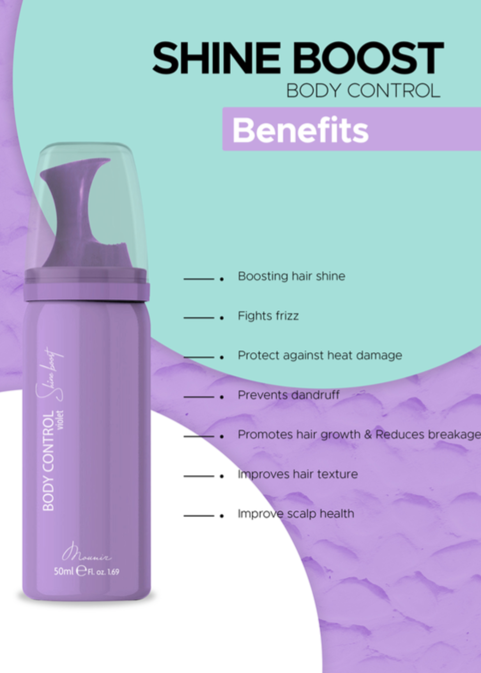 MOUNIR  MOUNIR BODY CONTROL SHINE BOOST VIOLET MOUSSE 50ML
