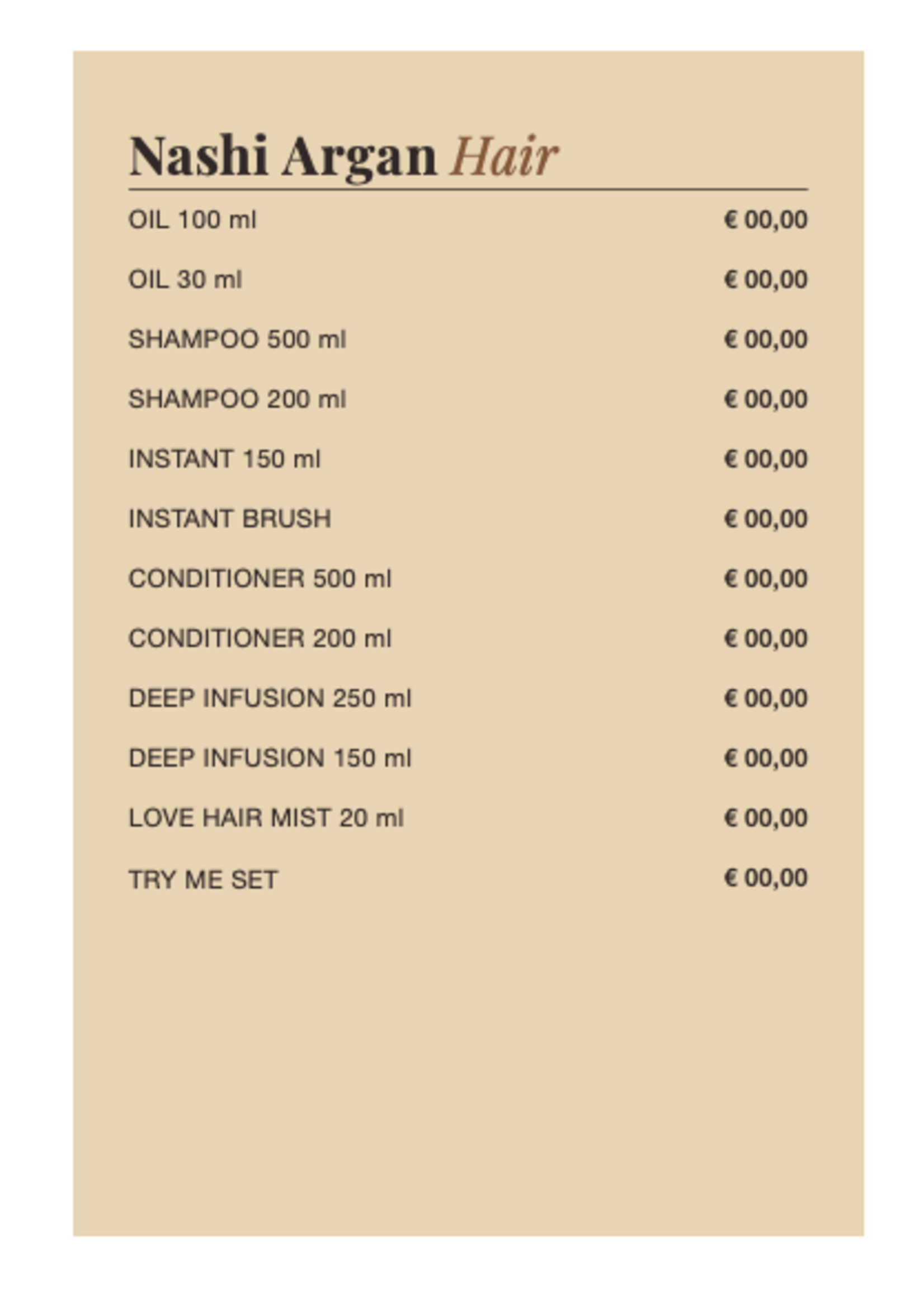 NASHI Nashi Argan Pricetag