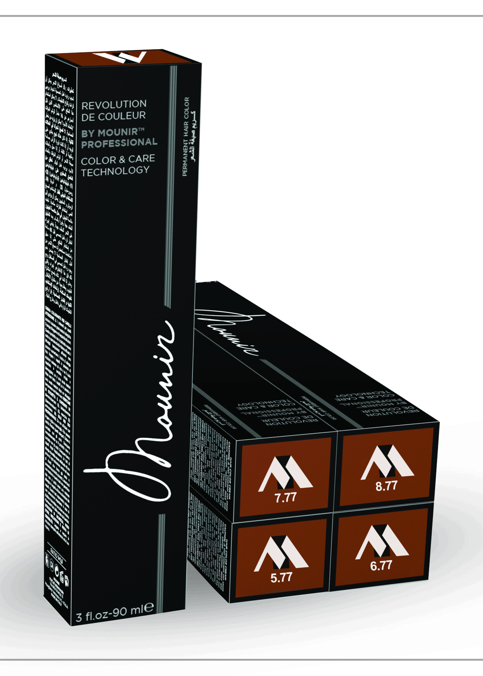 MOUNIR  Revolution Permanent Hair Color, Warm Chocolate