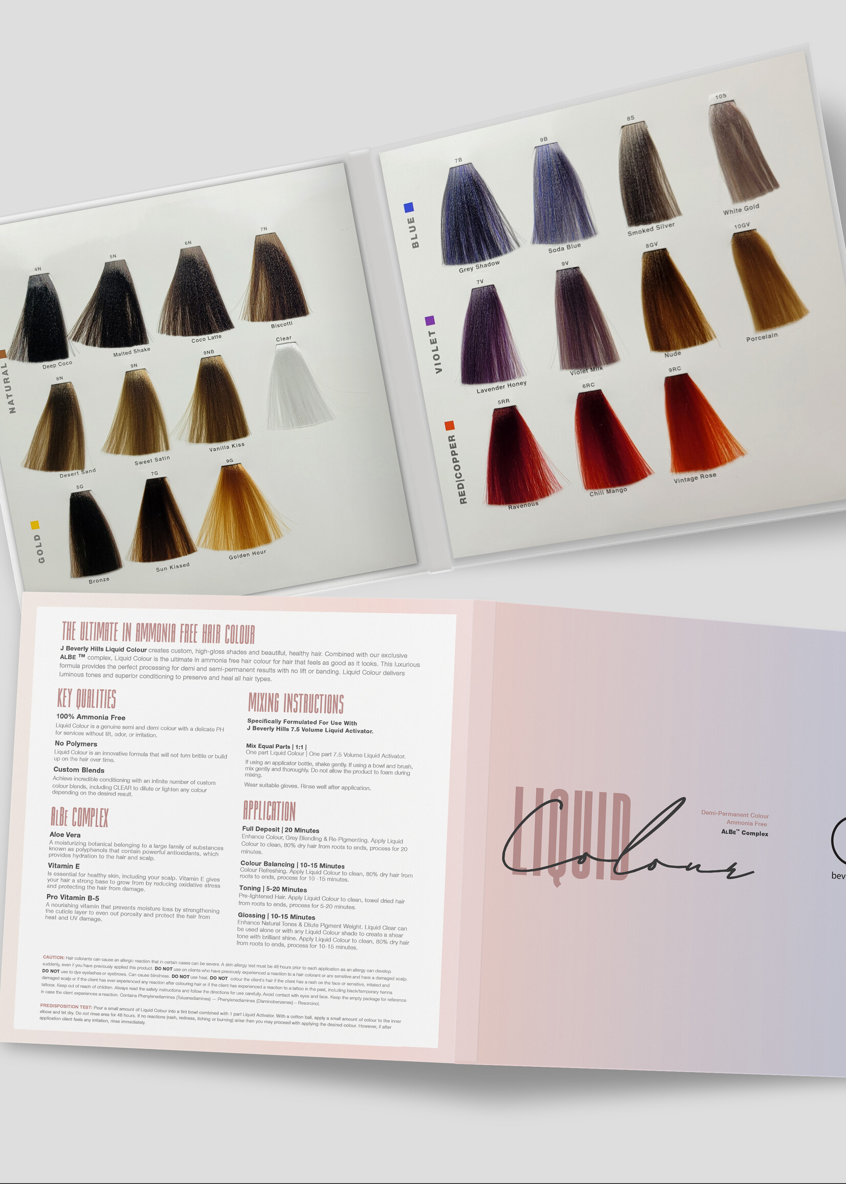 J BEVERLY HILLS  Liquid Colours Swatch Book