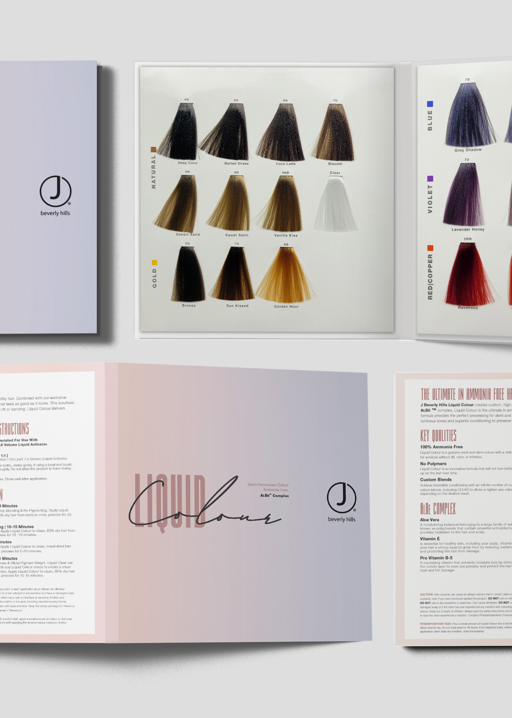 J BEVERLY HILLS  Liquid Colours Swatch Book