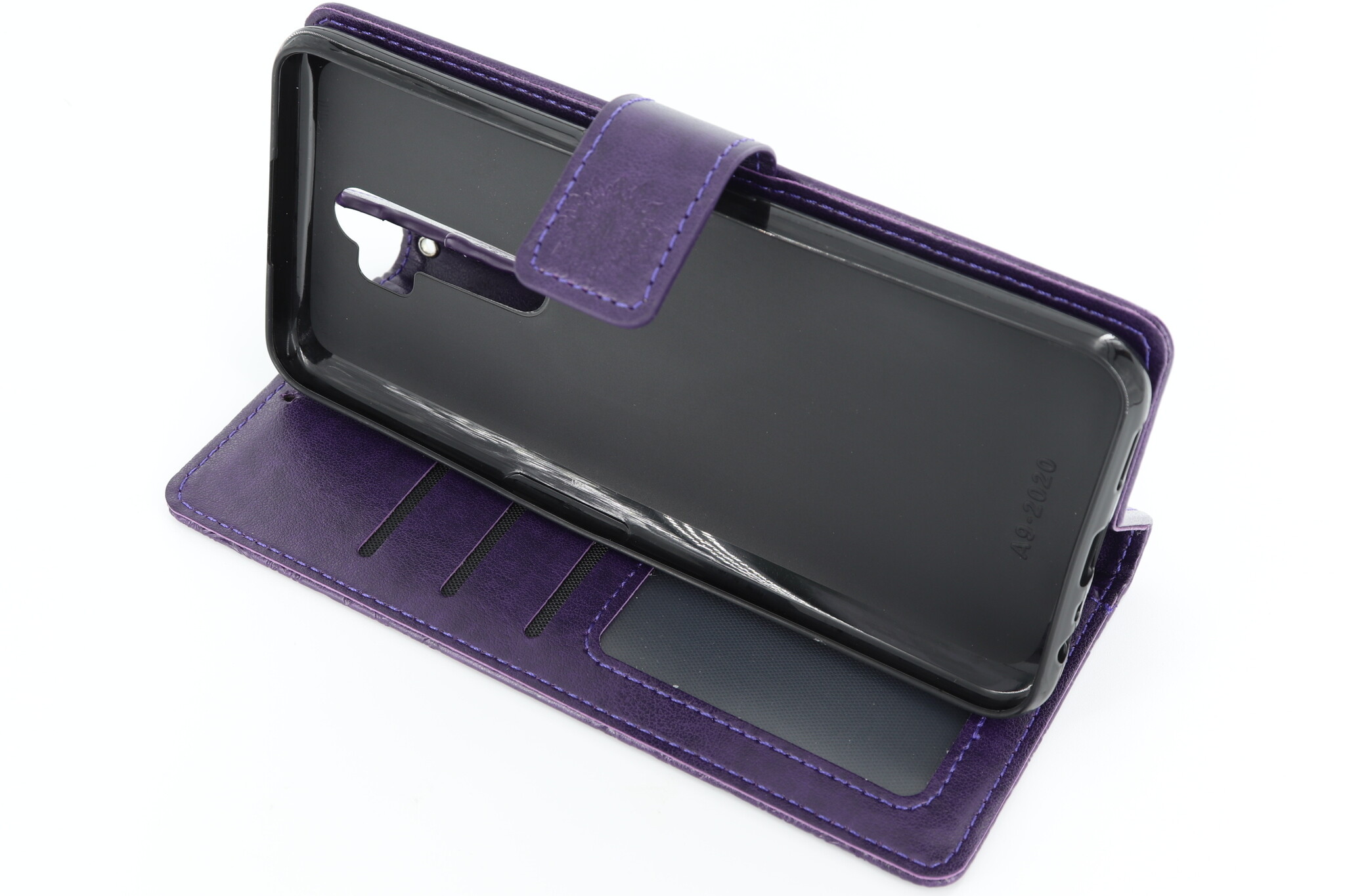 Oppo A5-2020 Boekhoesje Mandela Paars