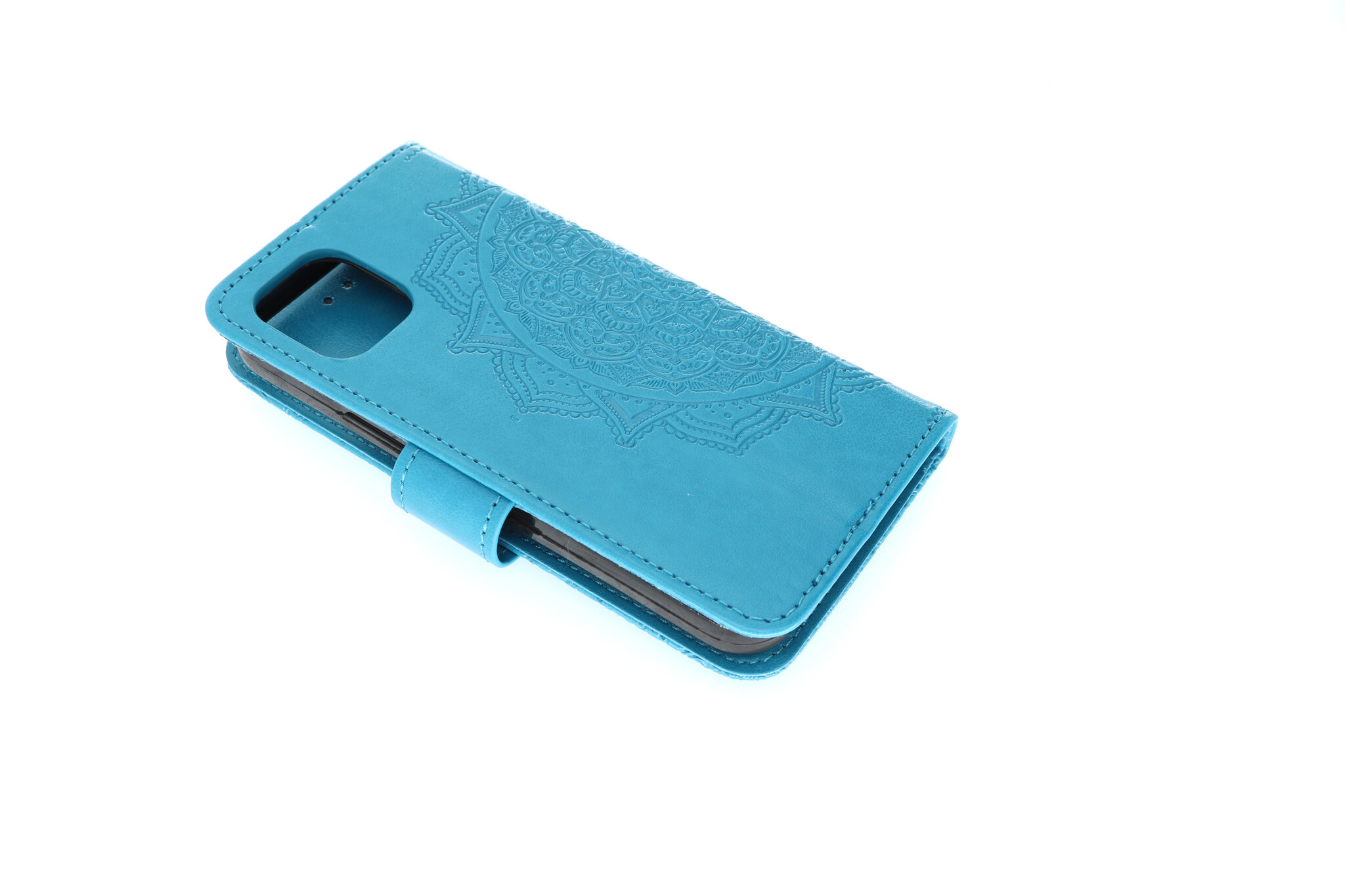 Apple iPhone 12 Mini Boekhoesje Mandela Blauw