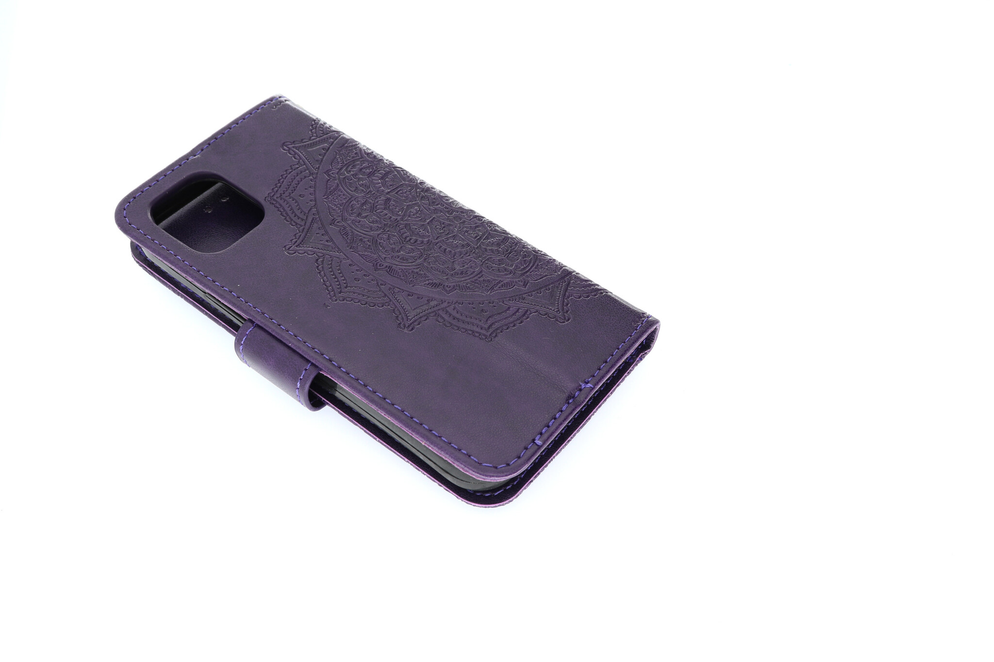 Apple iPhone 12 Mini Boekhoesje Mandela Paars