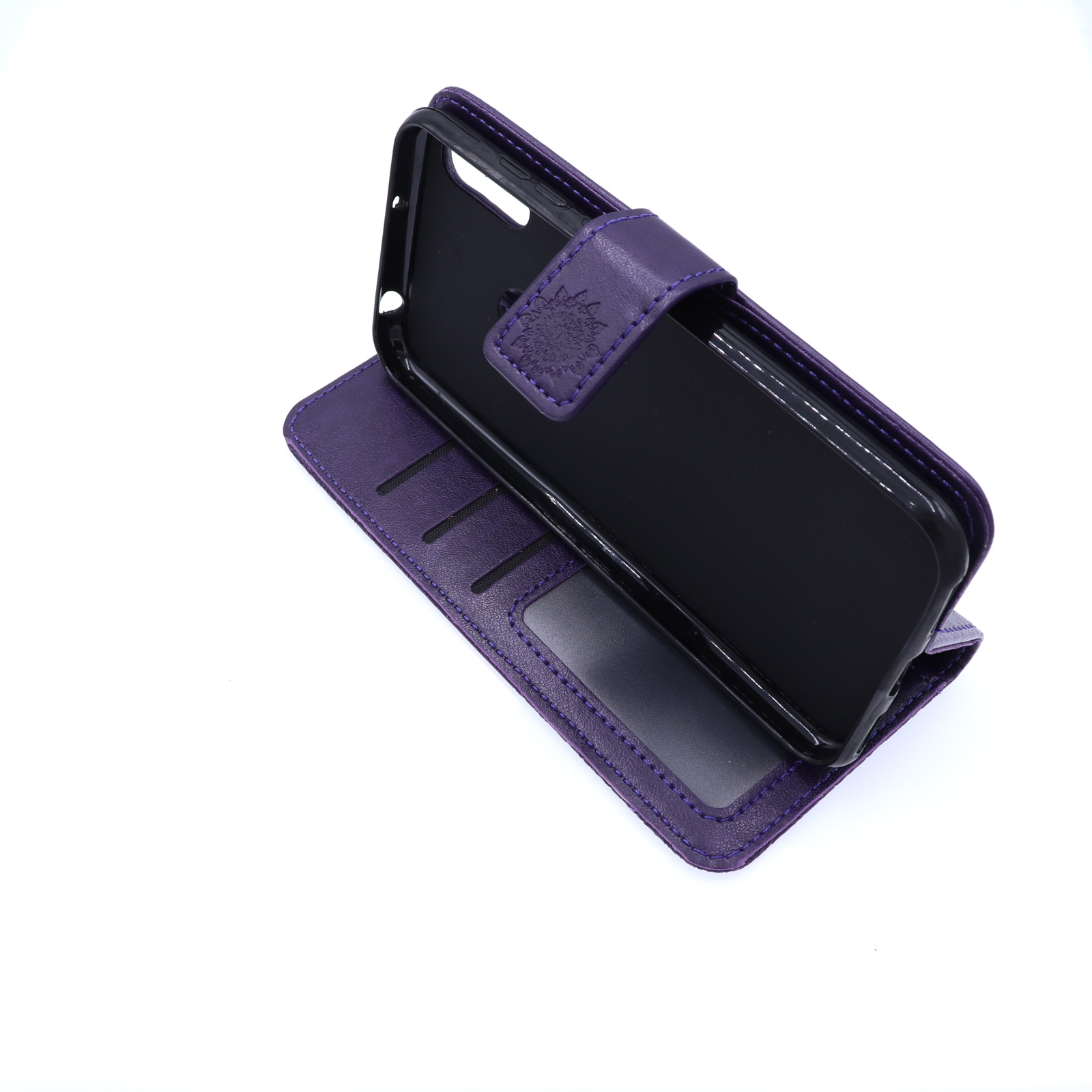 Huawei Y6-2019 Boekhoesje Mandela Paars