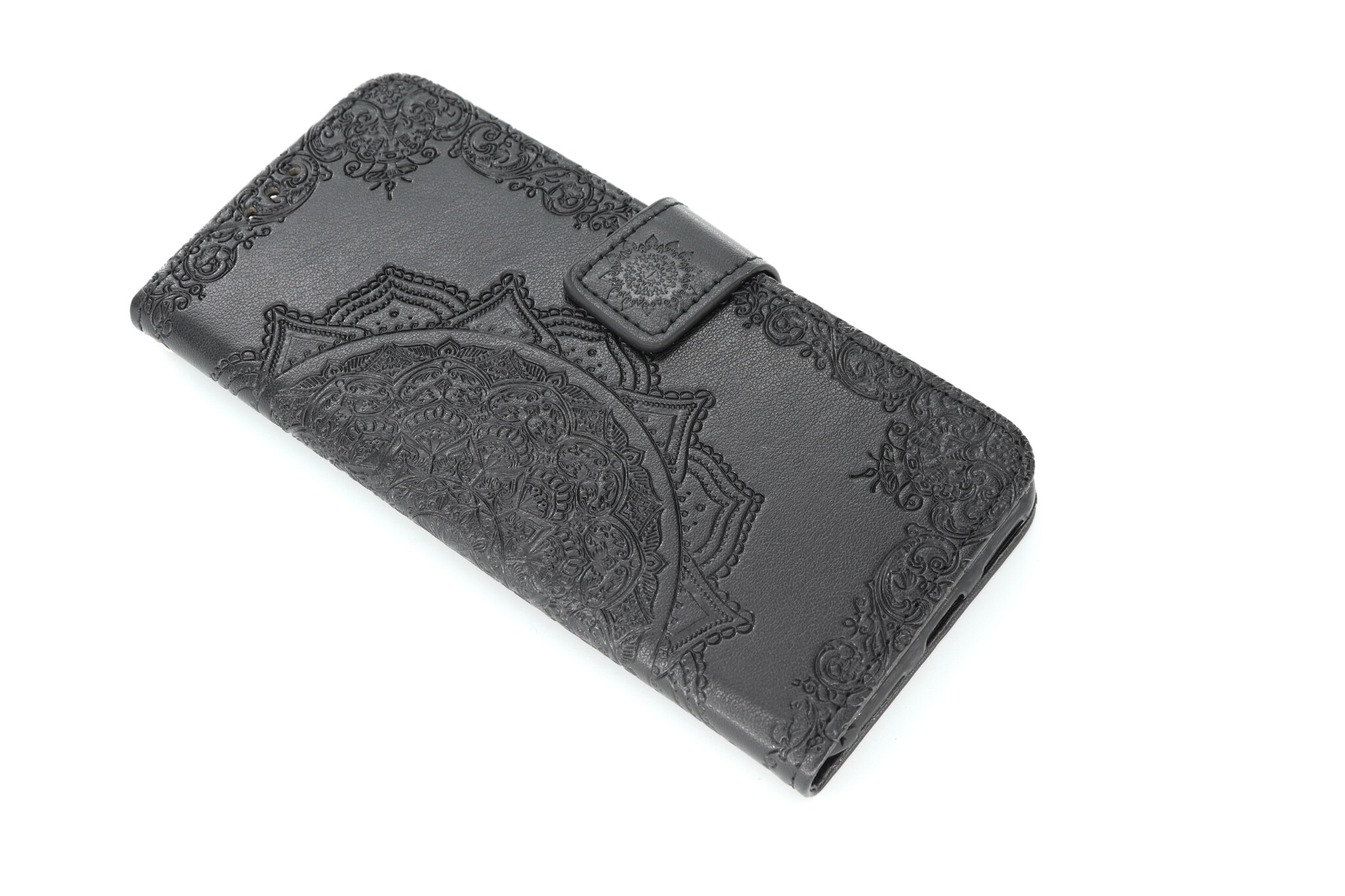 Huawei Y6-2019 Boekhoesje Mandela Zwart