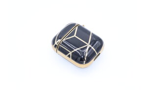 Airpods hoesje Marmer Goud Zwart