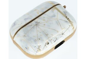 Airpods Pro Hoesje Marmer Goud-Wit