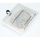 Airpods Pro Hoesje Marmer Goud-Wit met Clip