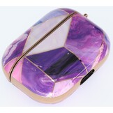 Airpods Pro Hoesje Marmer Roze Paars  met Clip