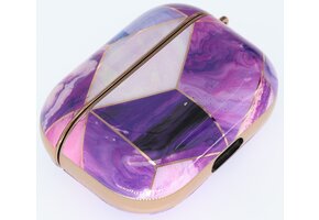 Airpods Pro Hoesje Marmer Roze Paars