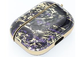 Airpods Pro Hoesje Marmer Goud-Paars