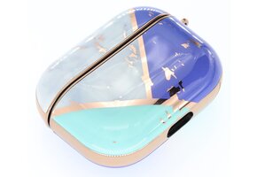 Airpods Pro Hoesje Marmer Blauw/Wit