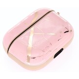 Airpods Pro Hoesje Marmer Roze met Clip