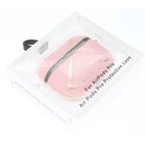 Airpods Pro Hoesje Marmer Roze met Clip