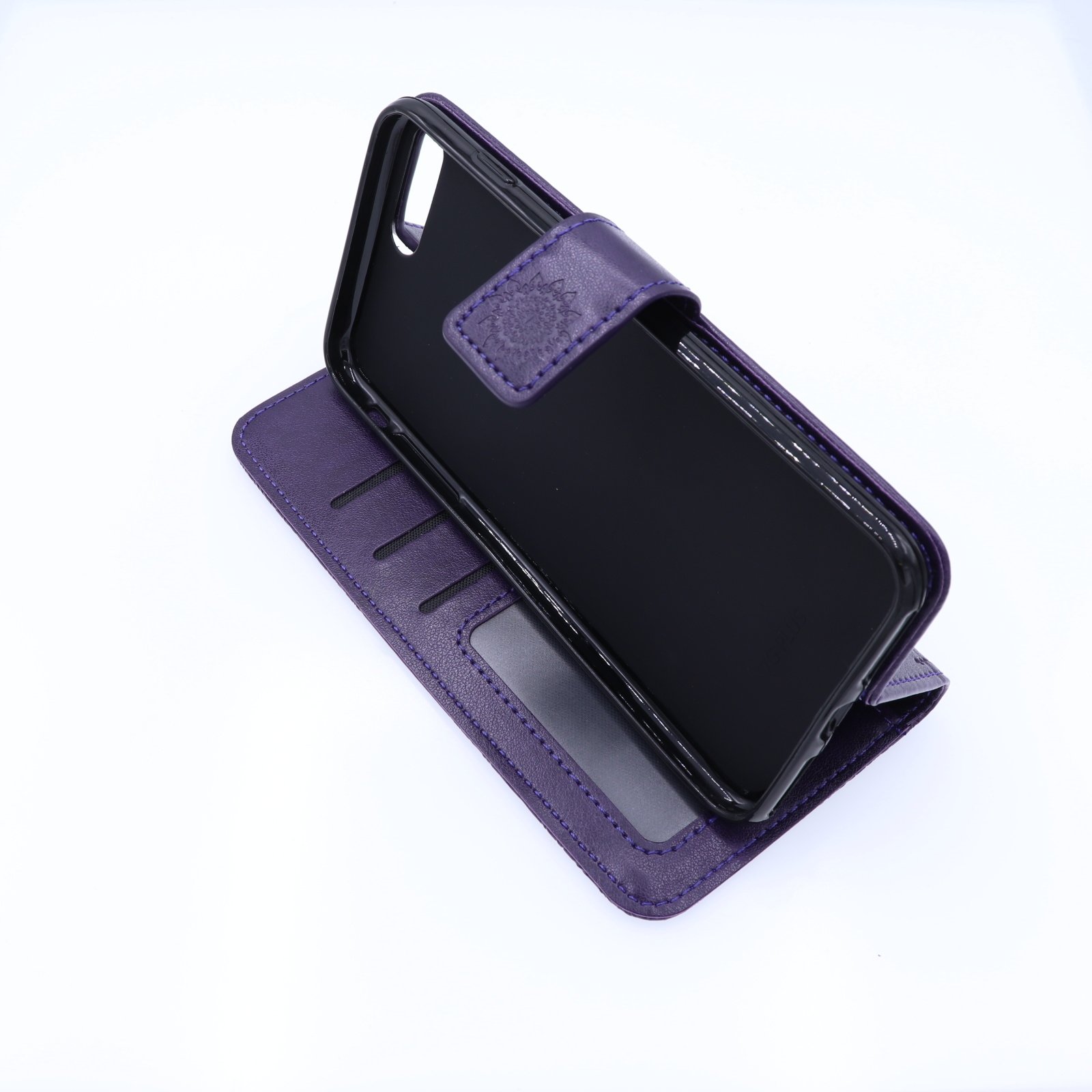 Apple iPhone 7/8 Plus Boekhoesje Mandela Print Paars