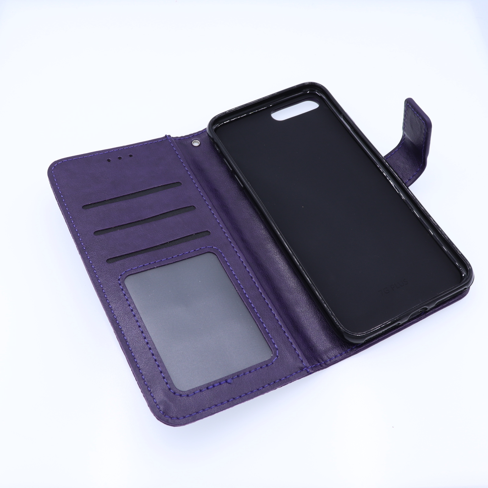 Apple iPhone 7/8 Plus Boekhoesje Mandela Print Paars