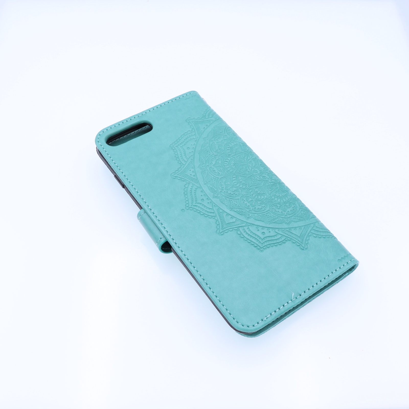 Apple iPhone 7/8 Plus Boekhoesje Mandela Print Turqouise