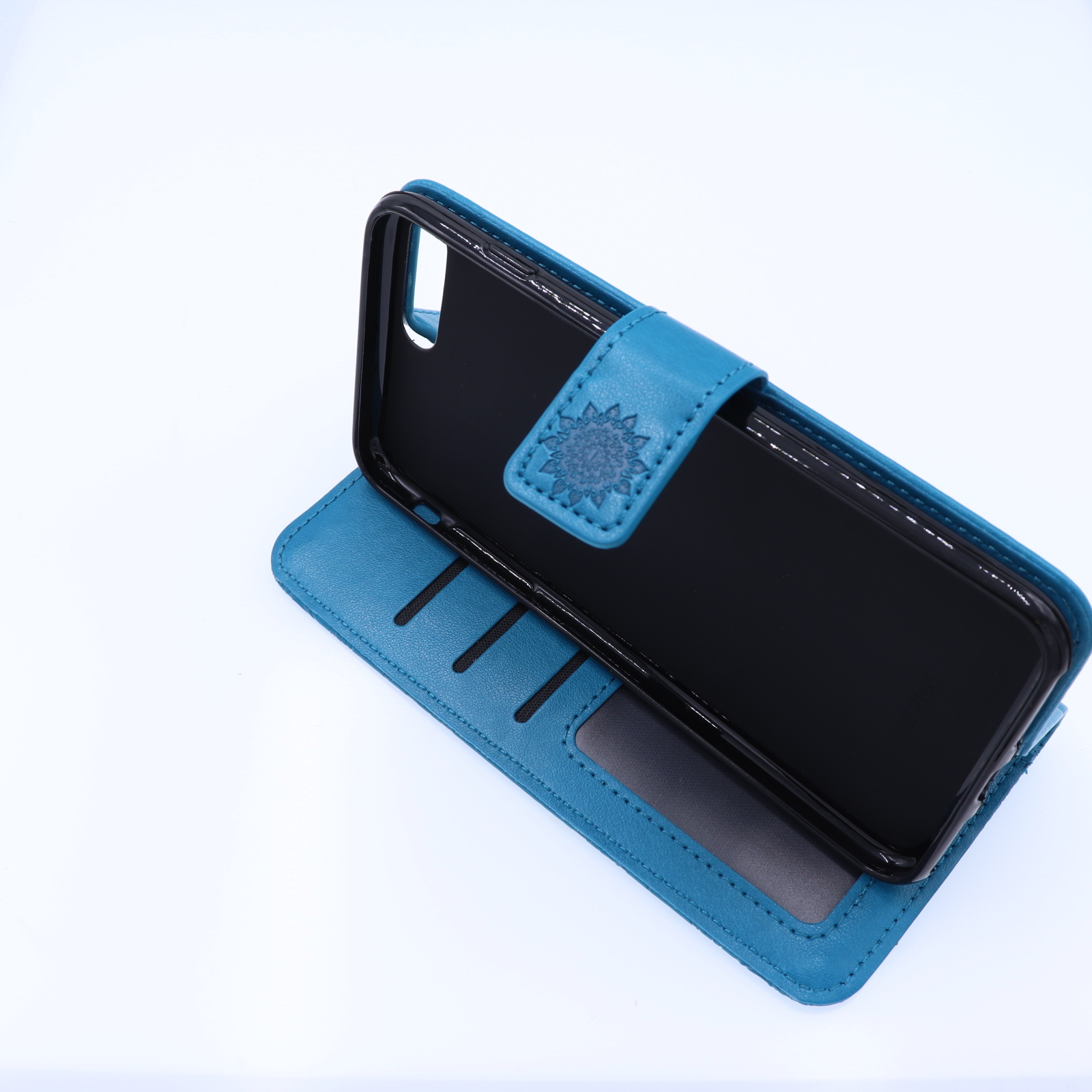 Apple iPhone 7/8 Plus Boekhoesje Mandela Print Blauw