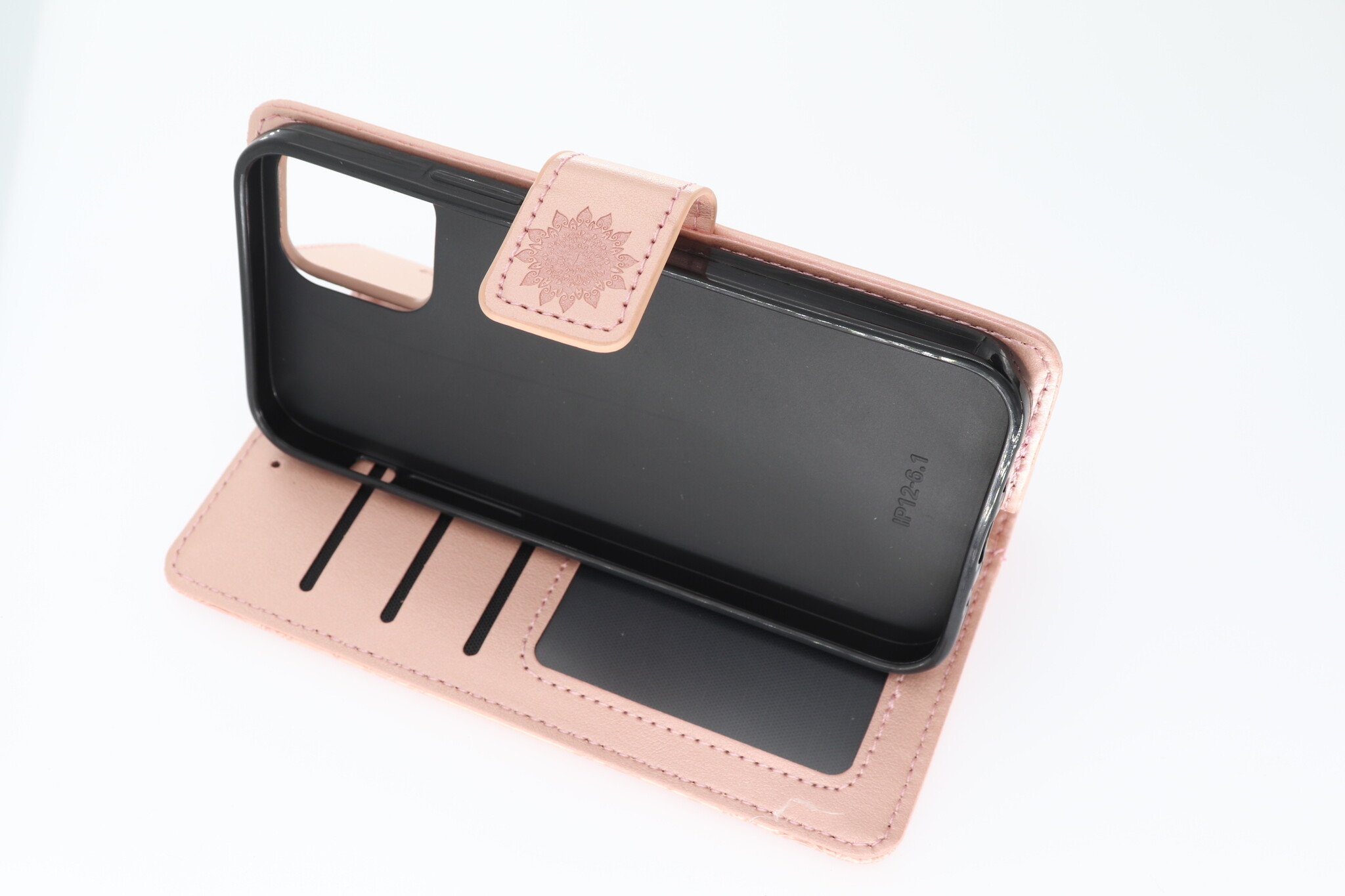 Apple iPhone 12 / 12 Pro Boekhoesje Mandela Rose