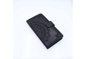 Apple iPhone 12 / 12 Pro Boekhoesje Mandela Print Zwart