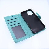 Apple iPhone 12 / 12 Pro Boekhoesje Mandela Print Mint Groen