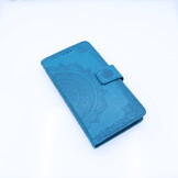 Apple iPhone 12 / 12 Pro Boekhoesje Mandela Print Blauw