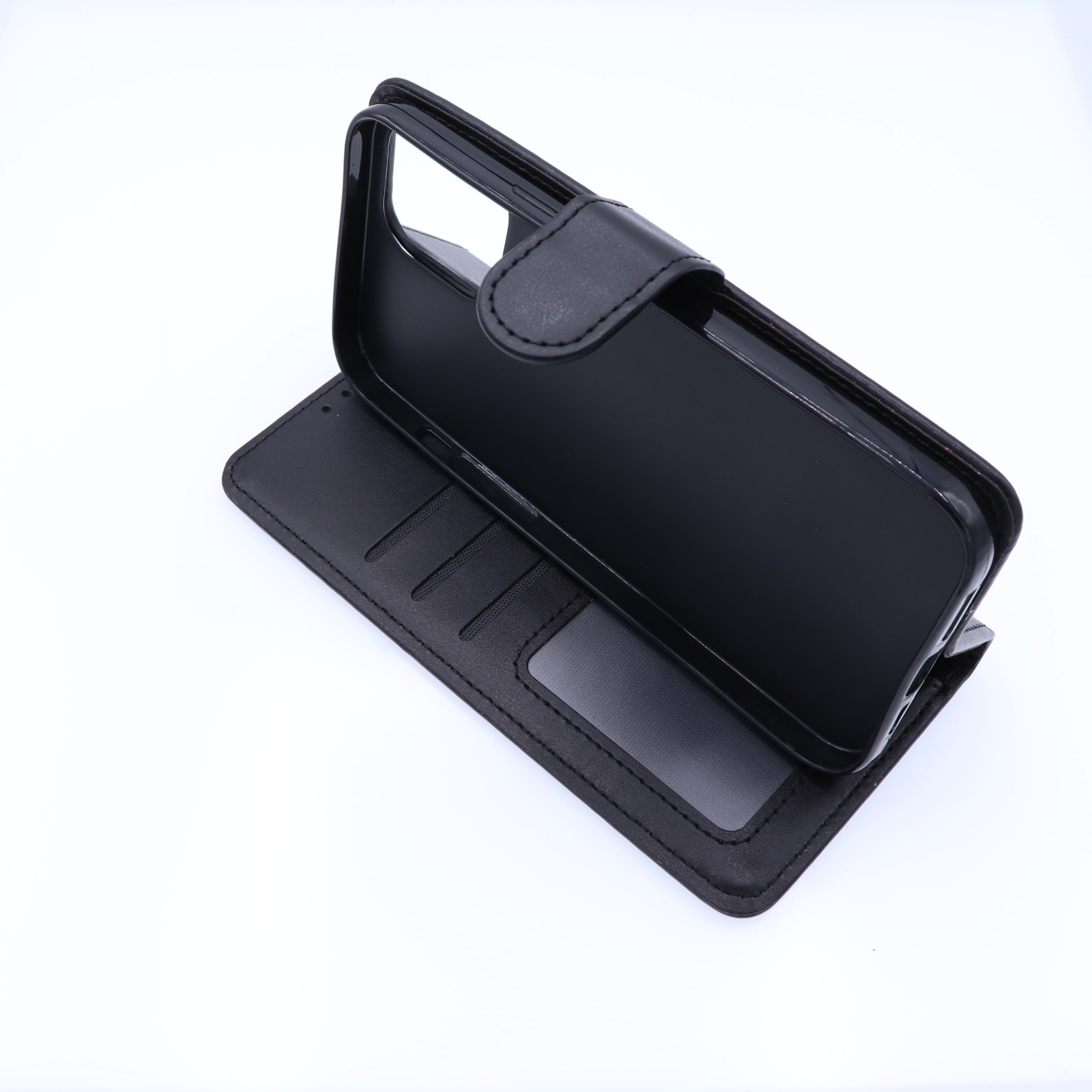 Apple iPhone 12 / 12 Pro Boekhoesje Zwart