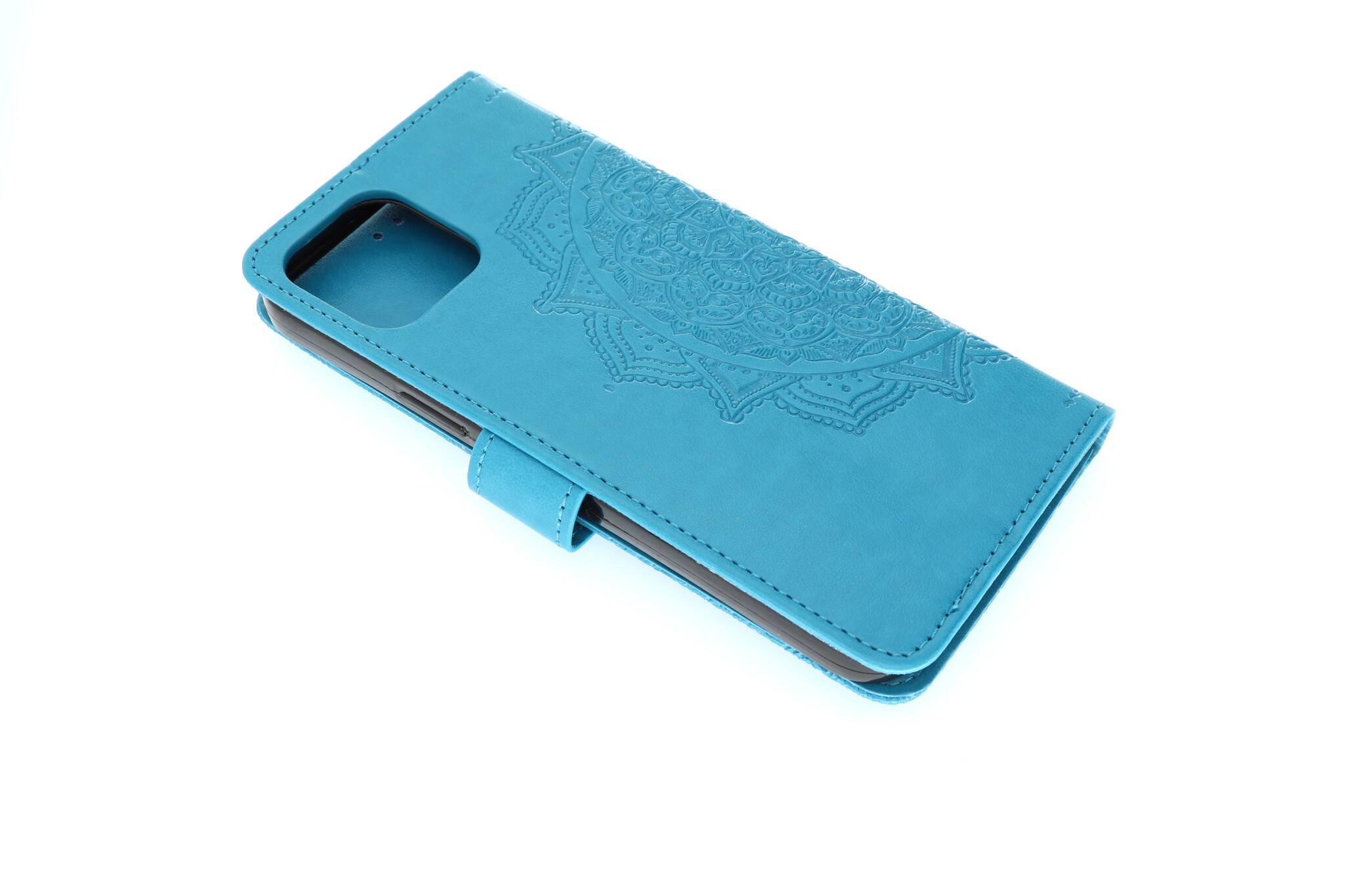 Apple iPhone 12 Pro Max Boekhoesje Mandela Blauw