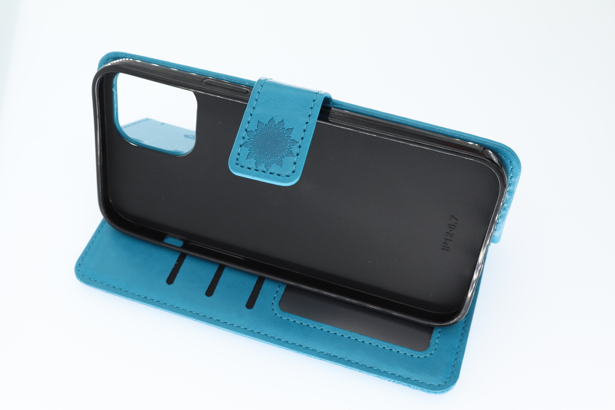 Apple iPhone 12 Pro Max Boekhoesje Mandela Blauw