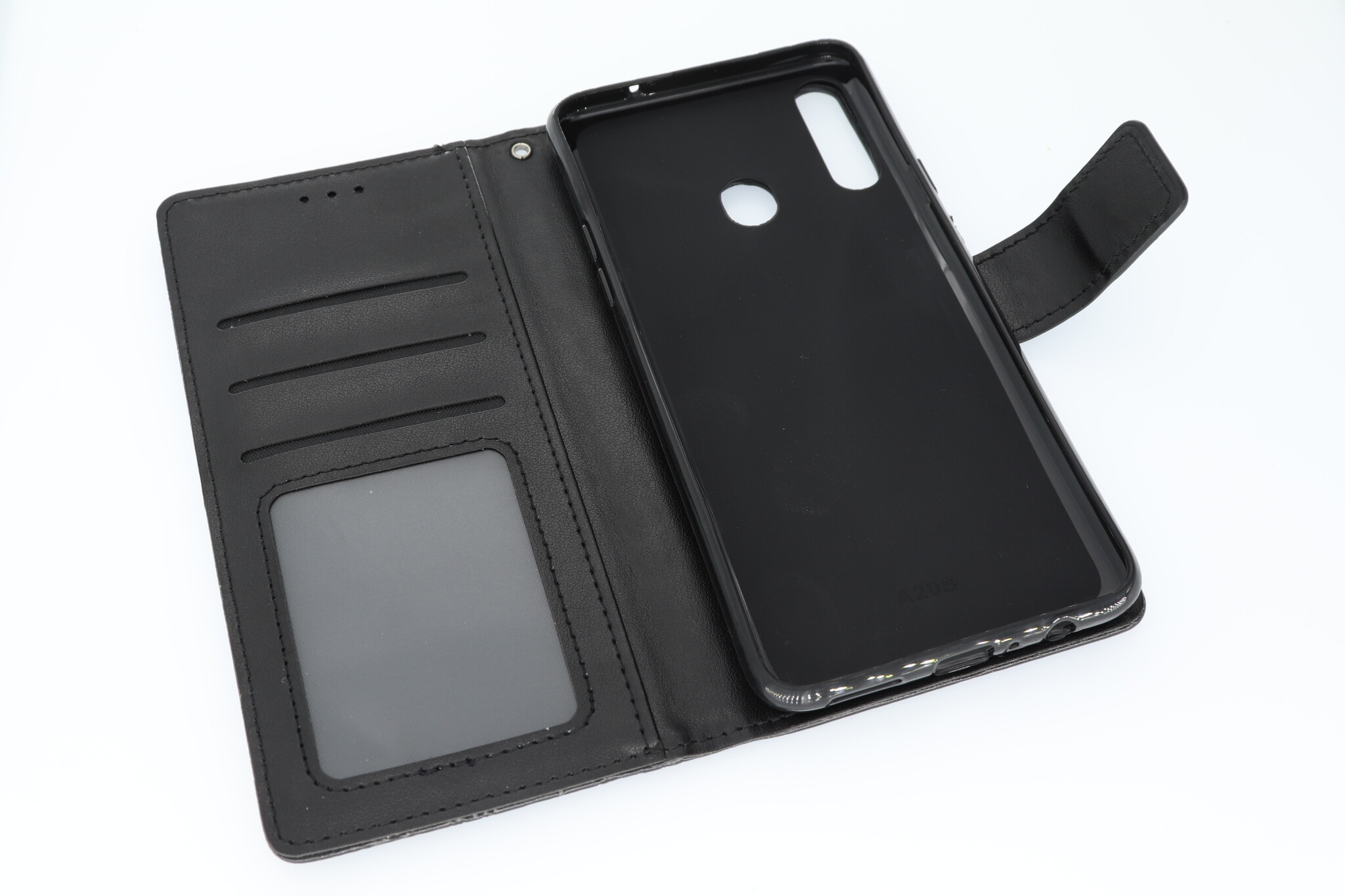 Samsung Galaxy A20S Boekhoesje Mandela Zwart