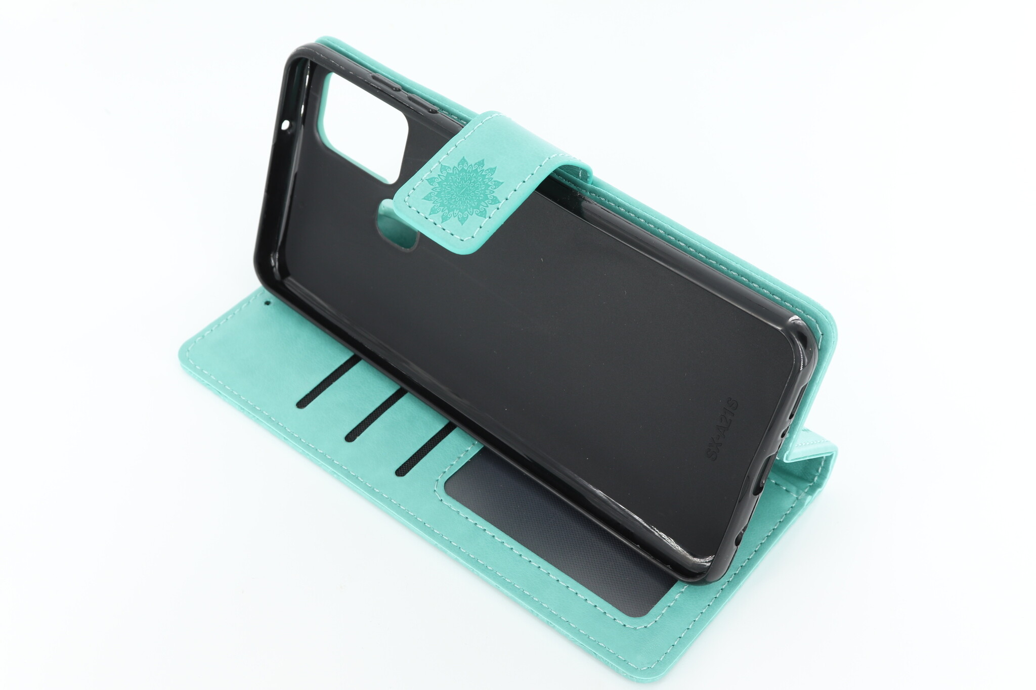 Samsung Galaxy A21S Boekhoesje Mandela Groen