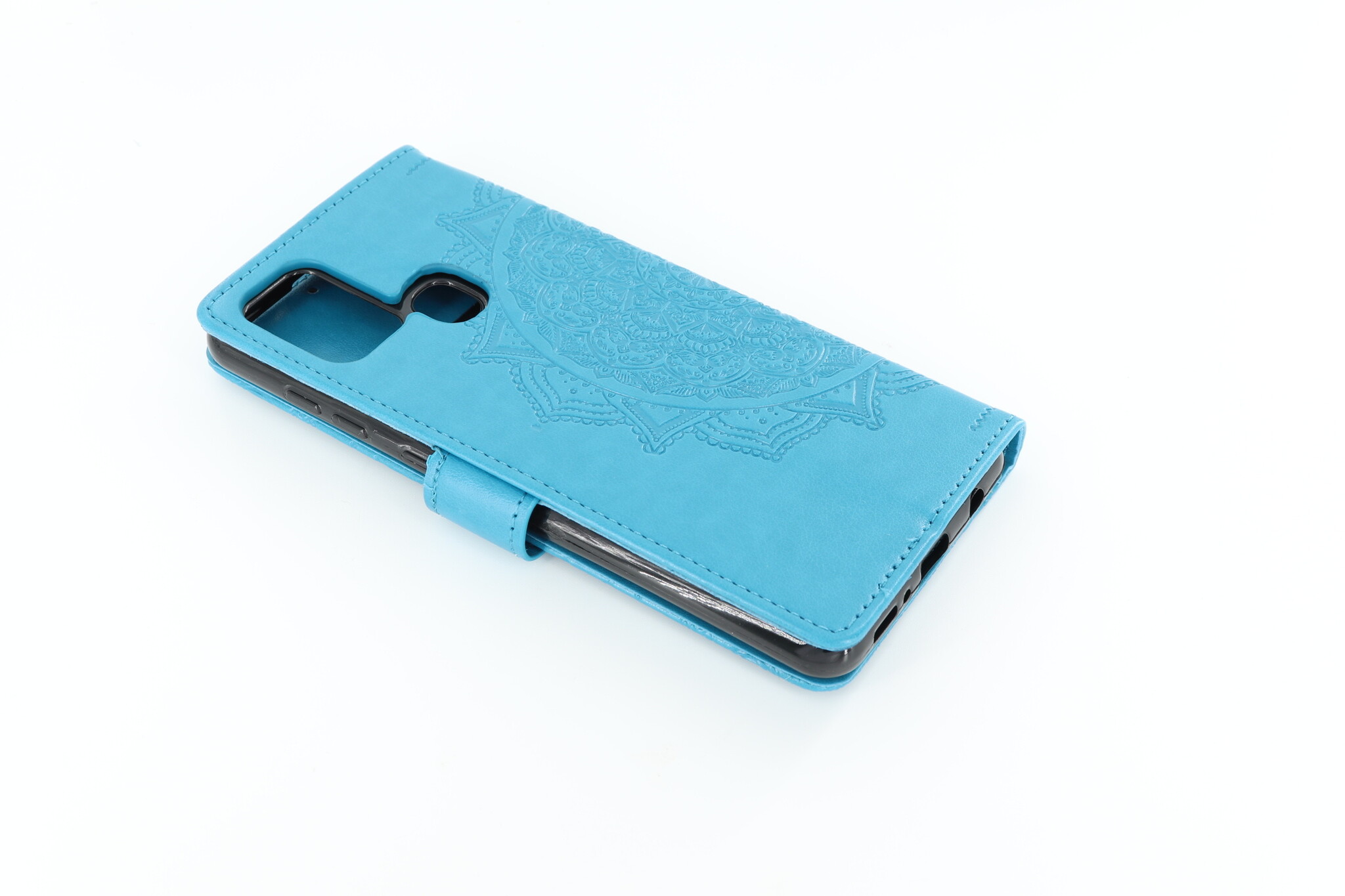 Samsung Galaxy A21S Boekhoesje Mandela Blauw