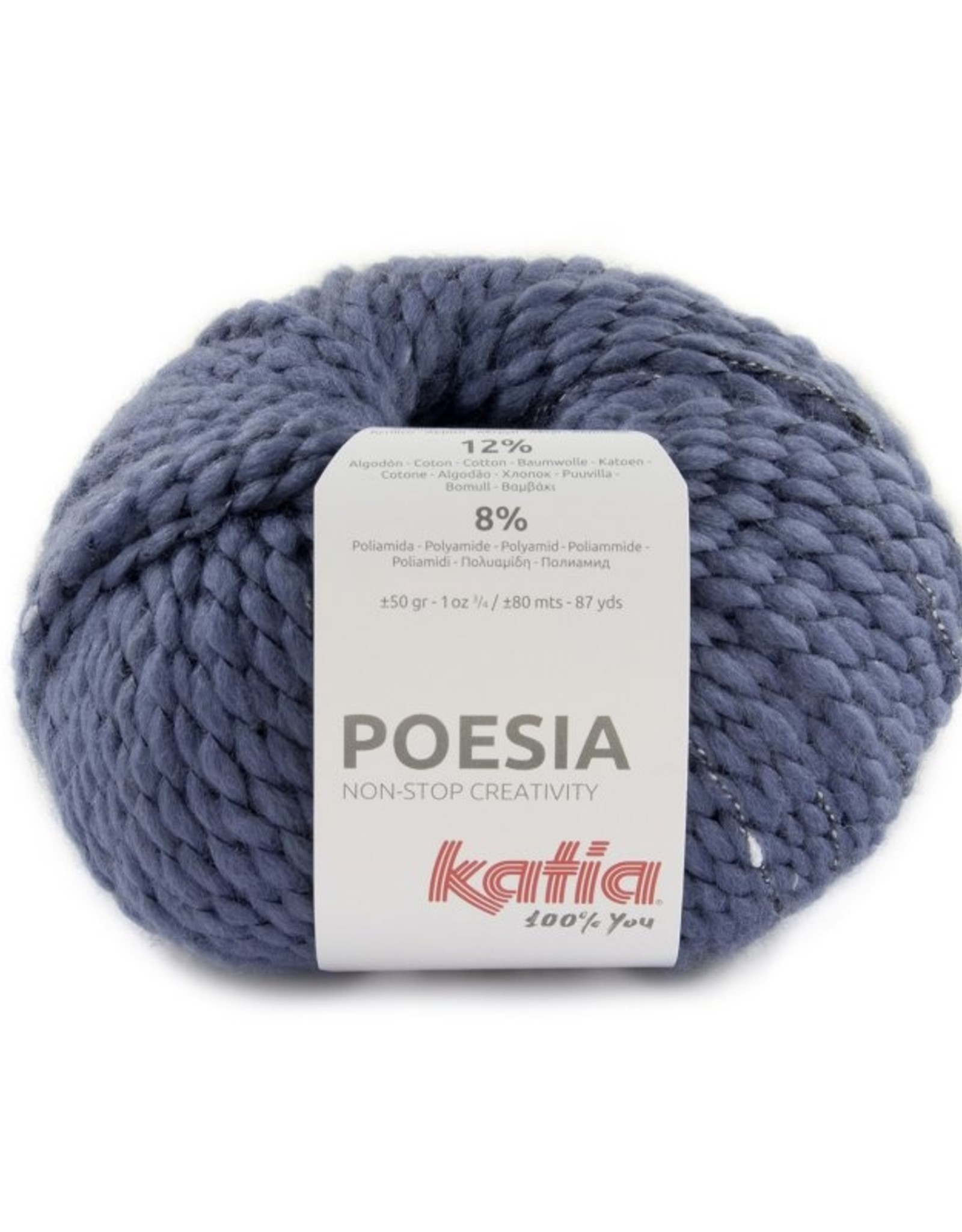 Katia PpGebreide trui met vlechten van het poesia garen