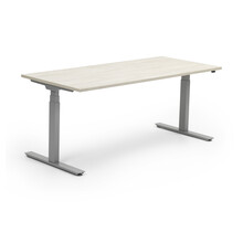 Zit sta bureau InMotion aluminium - licht eiken