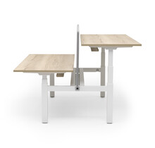 Duo zit sta bureau |  InMotion wit - natuur eiken