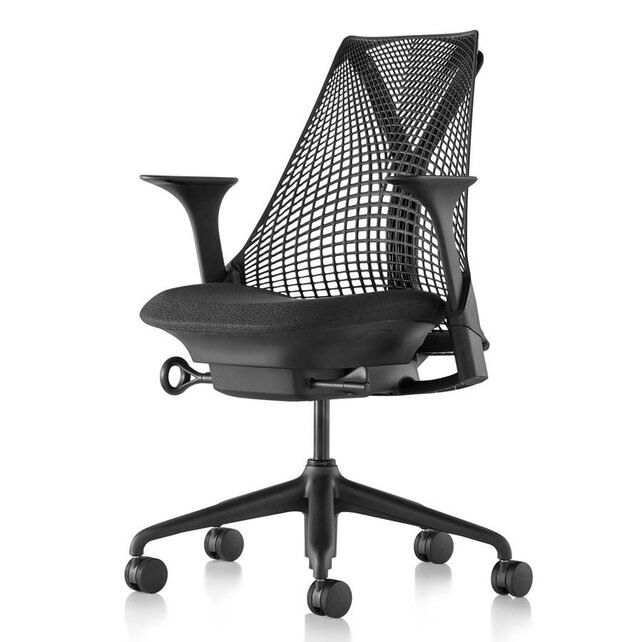 Herman Miller Sayl zwart, 1D armlegger