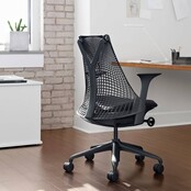 Herman Miller Sayl zwart, 1D armlegger