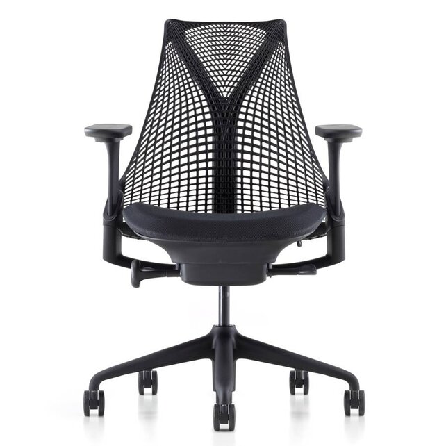 Herman Miller Sayl zwart, 4D armlegger