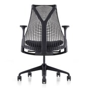 Herman Miller Sayl zwart, 4D armlegger
