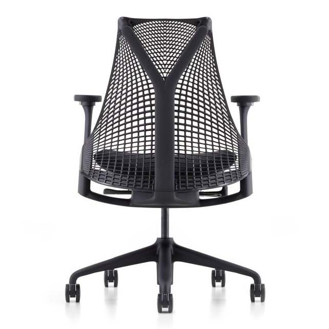 Herman Miller Sayl zwart, 4D armlegger